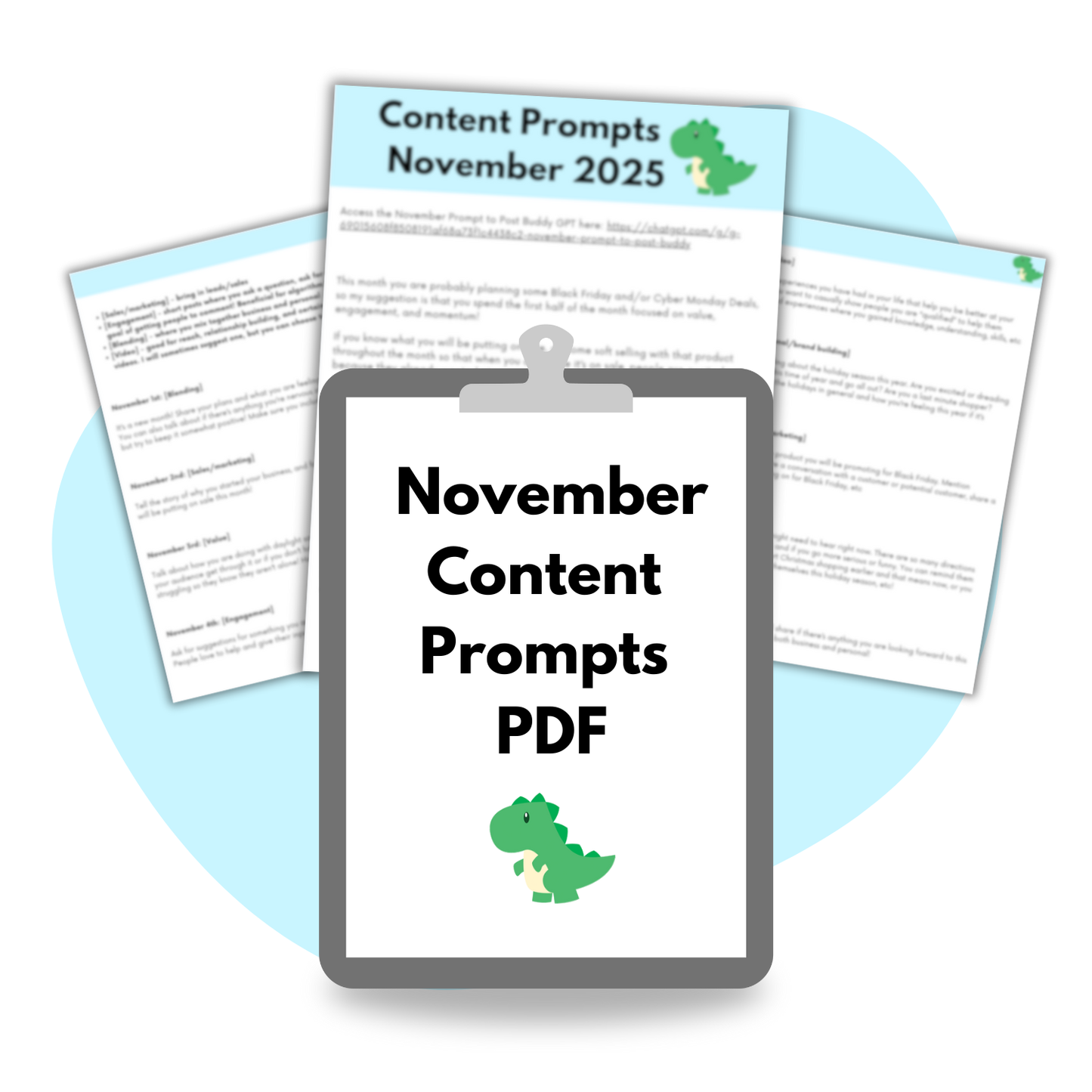 November Content Prompts + November Prompt to Post Buddy GPT
