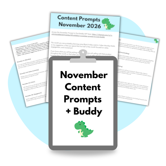 November Content Prompts + November Prompt to Post Buddy GPT