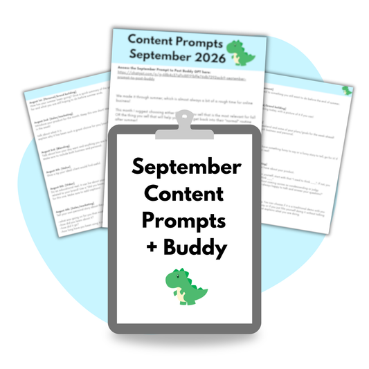 September Content Prompts + September Prompt to Post Buddy GPT