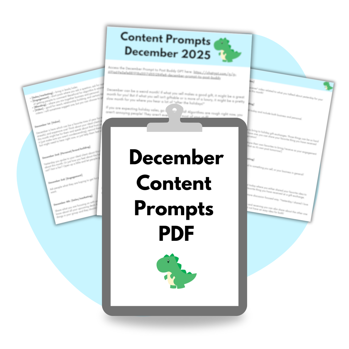 December Content Prompts + December Prompt to Post Buddy GPT