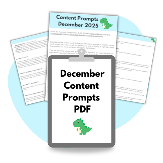 December Content Prompts + December Prompt to Post Buddy GPT