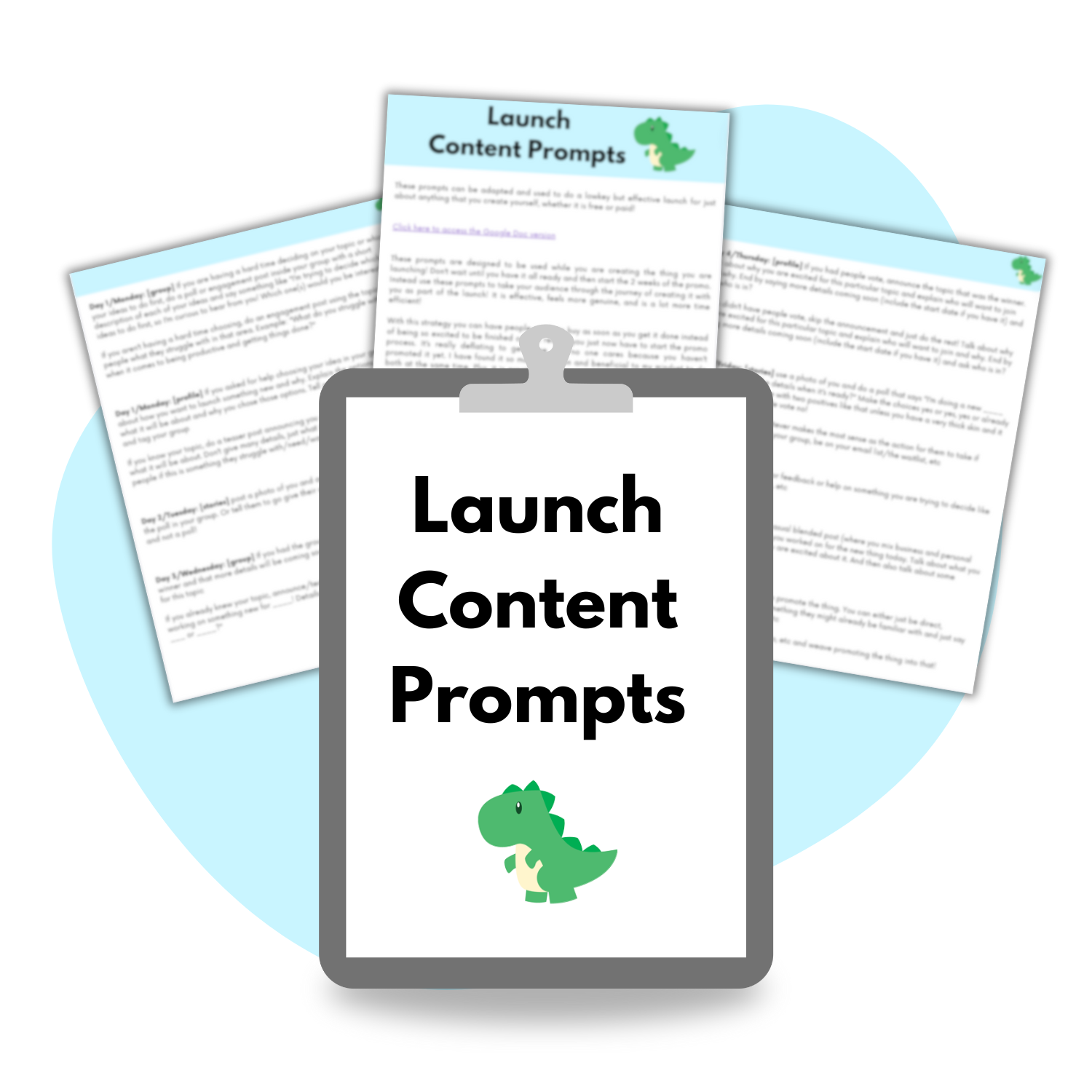 Launch Content Prompts – Megan Brewster's DINOmite Shop