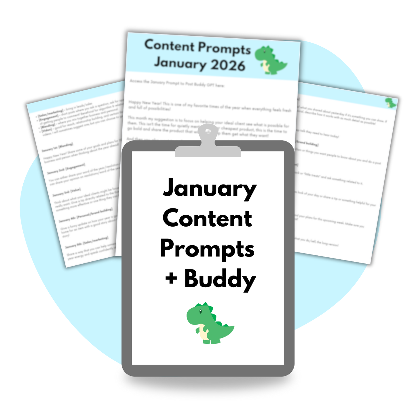 January Content Prompts + January Prompt to Post Buddy GPT